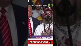 Puerto Rican Rapper Anuel AA Endorses Trump at Pennsylvania Rally! #trump #anuelaa #puertorico