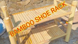 Bamboo shoe rack