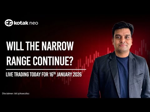🔴 [live] - Live Trading Today |  Will The Narrow Range Continue ? | 16th Jan | Kotak Neo