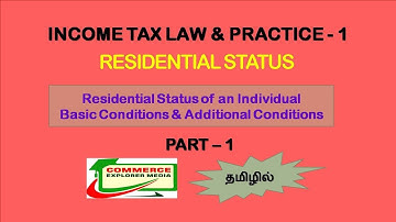 Residential status of an individual in Tamil - Part 1 || Basic & Additional conditions