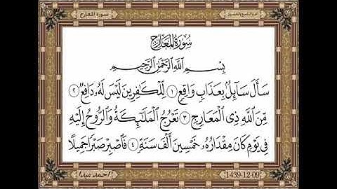 سورة المعارج، مكتوبة، حسن صالح، بدون اعلانات
