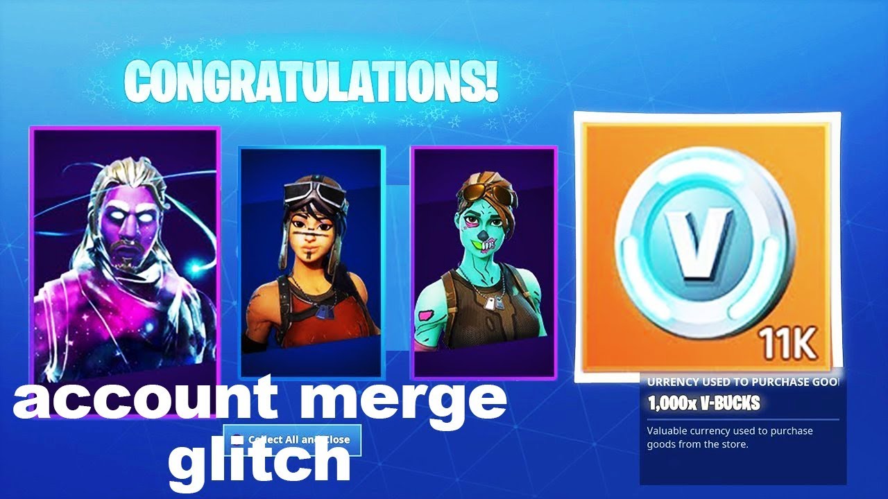 i tried a account merge glitch in fortnite and this happened - free fortnite accounts to merge