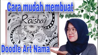 Cara mudah membuat doodle art nama