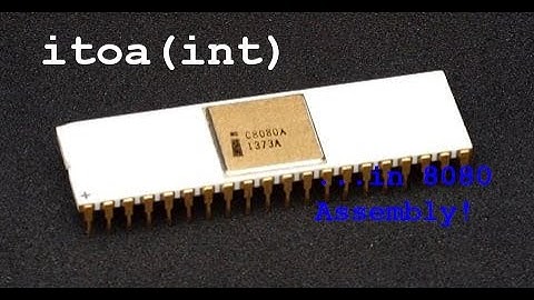 8080 Assembly Programming Tutorial: ITOA