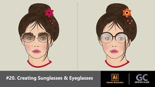 Illustrator Tutorial #20. Creating Sunglasses & Eyeglasses