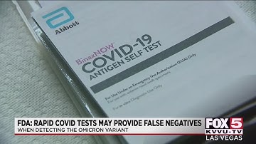 FDA: At-home COVID-19 tests could provide false negatives for omicron variant
