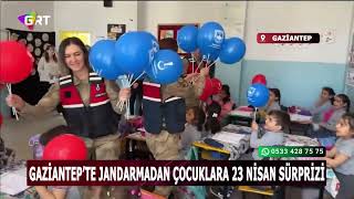 Gaziantep'te jandarmadan çocuklara 23 Nisan sürprizi