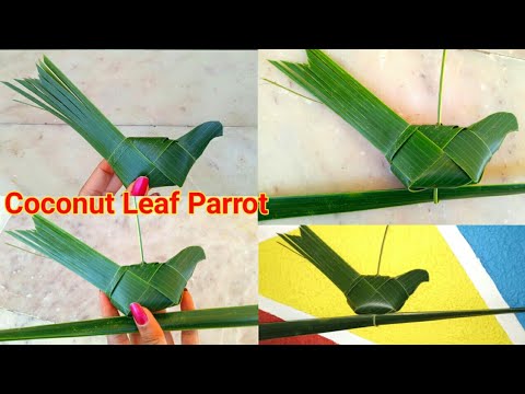 Making parrot with Coconut Leaf Decoration Purpose For Festivals Eco ...