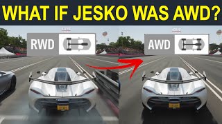 Forza Horizon 4 What If The Koenigsegg Jesko Was Awd Instead Of Rwd? L Fh4 Science Awd Vs. Rwd