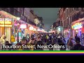 Bourbon street french quarter new orleans walk during mardi gras 2022 4kr 60fps