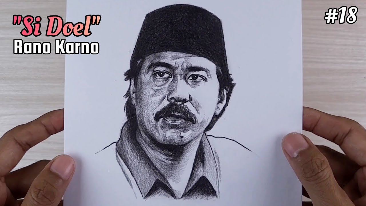 Menggambar Si Doel Rano Karno dengan Pensil | Sketsa Realis Legenda Indonesia