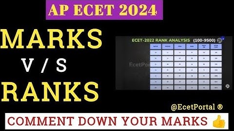 APECET MARKS VS RANK ANALYSIS VIDEO| #Apecet2024marksvsranks | #apecet2024
