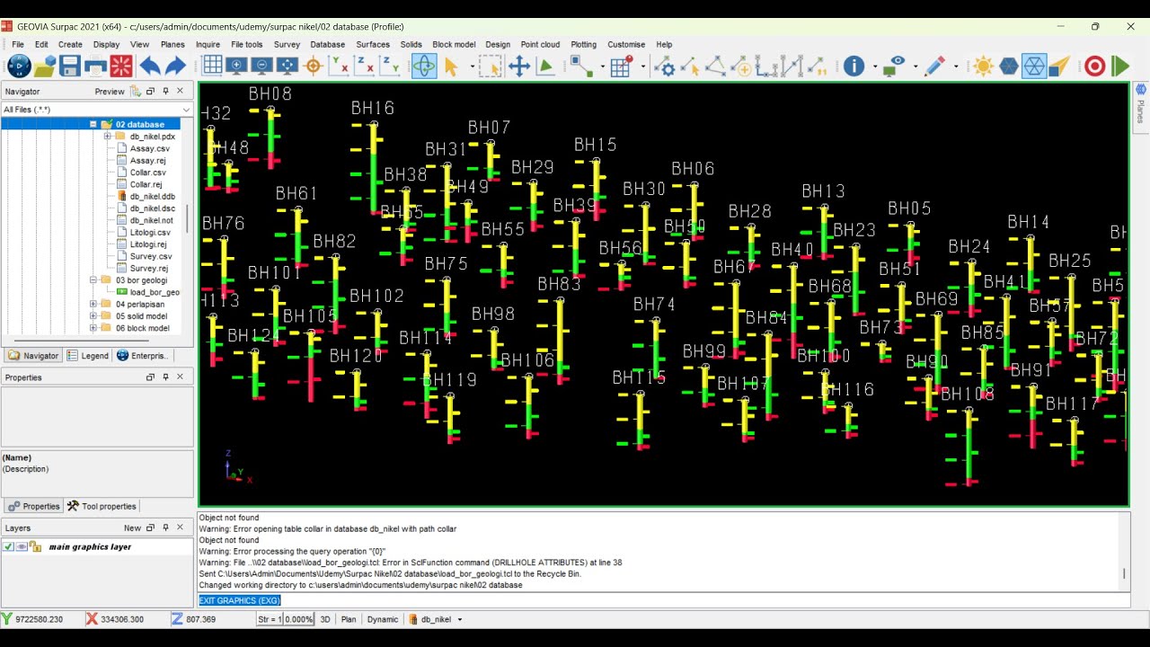 Materi 3 : Visualisasi Bor Geologi Nikel di Software Surpac - YouTube