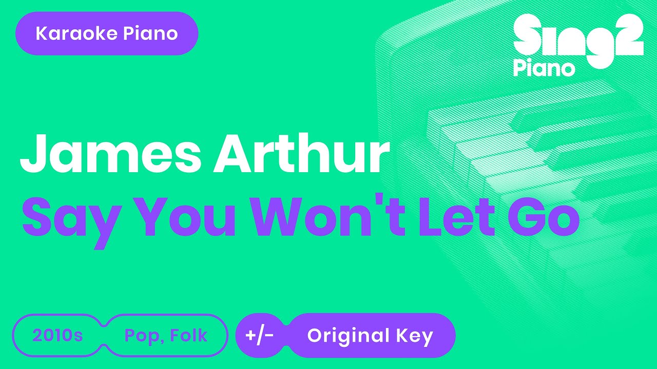 James Arthur - Say You Won't Let Go (Piano Karaoke)