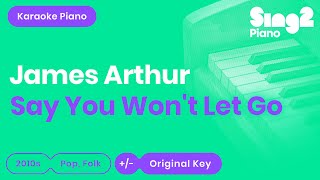 James Arthur - Say You Won't Let Go (Piano Karaoke) Resimi