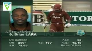 Brian Lara 156 vs Pakistan || 19th ODI century || 250th ODI Match || #brianlara #lara #goat #cricket