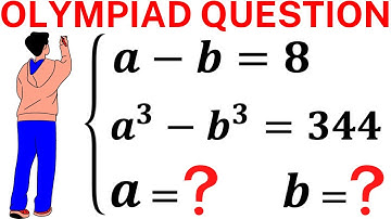 Olympiad Mathematics | Learn how to solve the system for a and b quickly | Math Olympiad Training