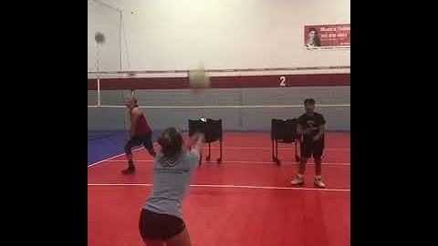 Setting Volleyball Drills: One Hand Set A Two To Yourself Hit A Down Ball To Your Partner