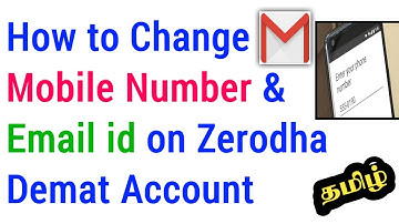 How to Change Mobile Number & Email id On Zerodha Demat Account in Tamil | Tamil Stock Market