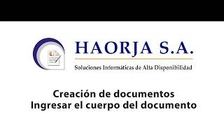 E-Doc Manager - Ingresar Información En El Cuerpo Del Documento