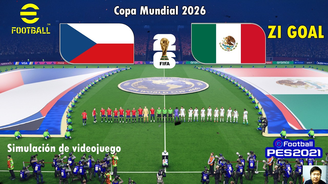 CHEQUIA vs MÉXICO - Mundial 2026 Simulación y predicción del partido completo en eFootball PES 2021