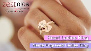 Heart Ladies Rings | Name Rings for Couple | Zestpics screenshot 4