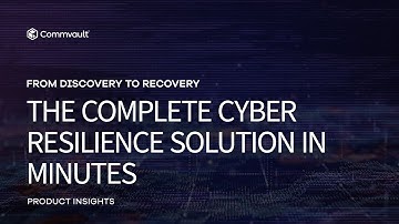 From Discovery to Recovery: The Complete Cyber Resilience Solution in Minutes