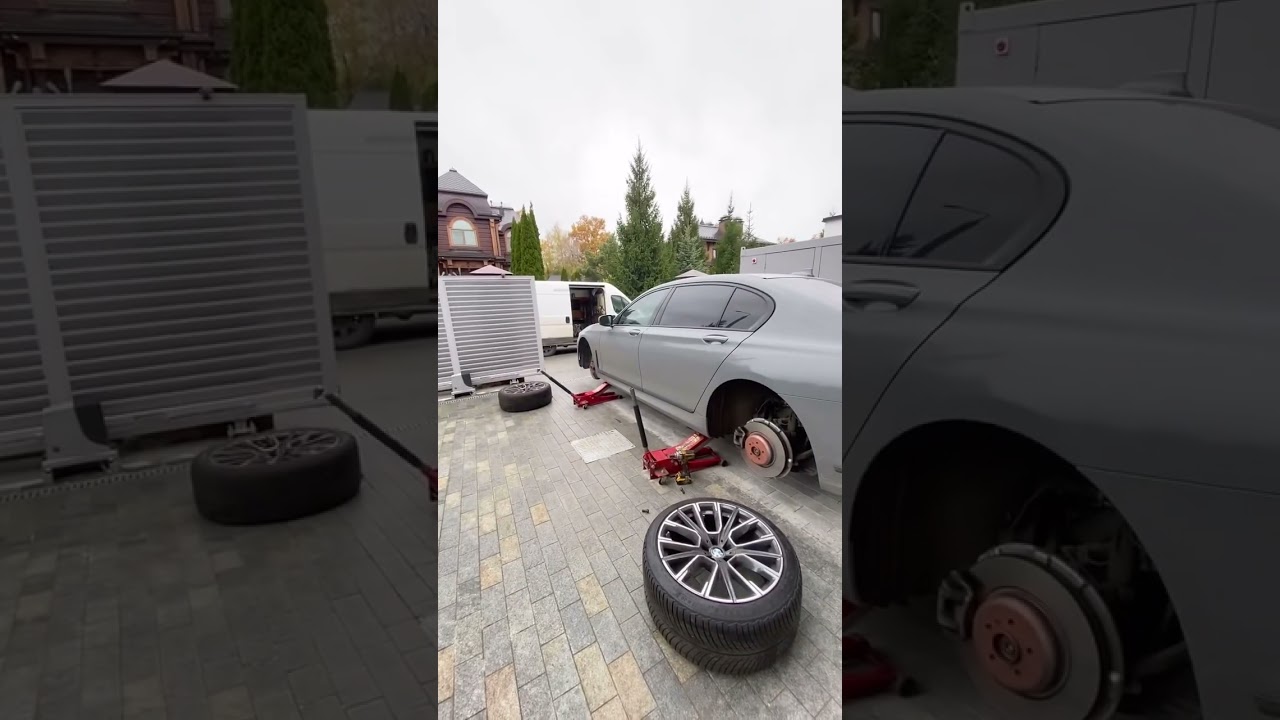 Выездной шиномонтаж Москва. BMW 7