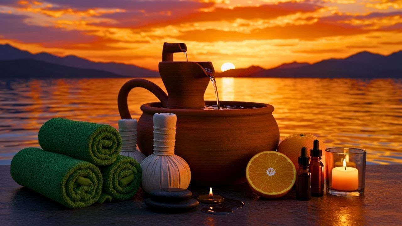 🌊 Flowing Water Sounds & Piano for Stress Relief | Deep Sleep, Meditation & Spa