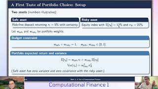 Lecture 1 (Part 6) Portfolio Choice