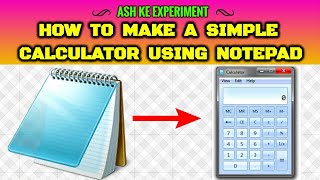 How to make a simple calculator using notepad