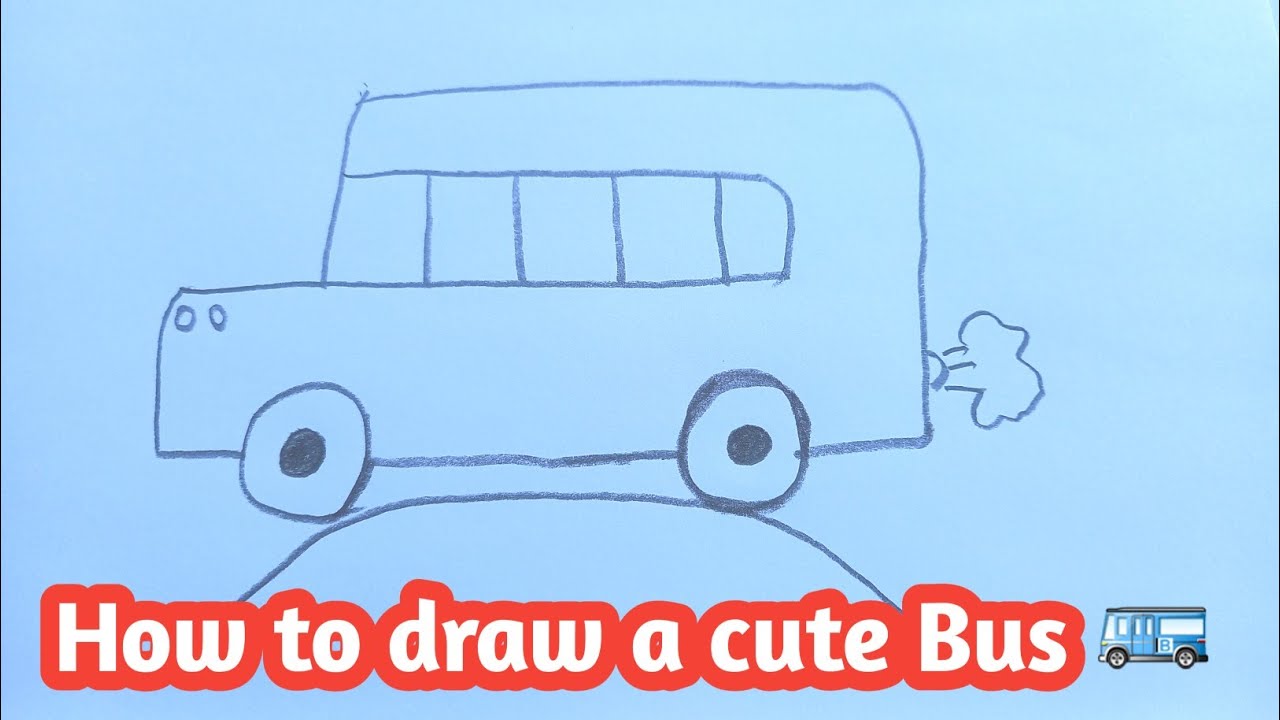 How to draw a cute Bus 🚐 . - YouTube