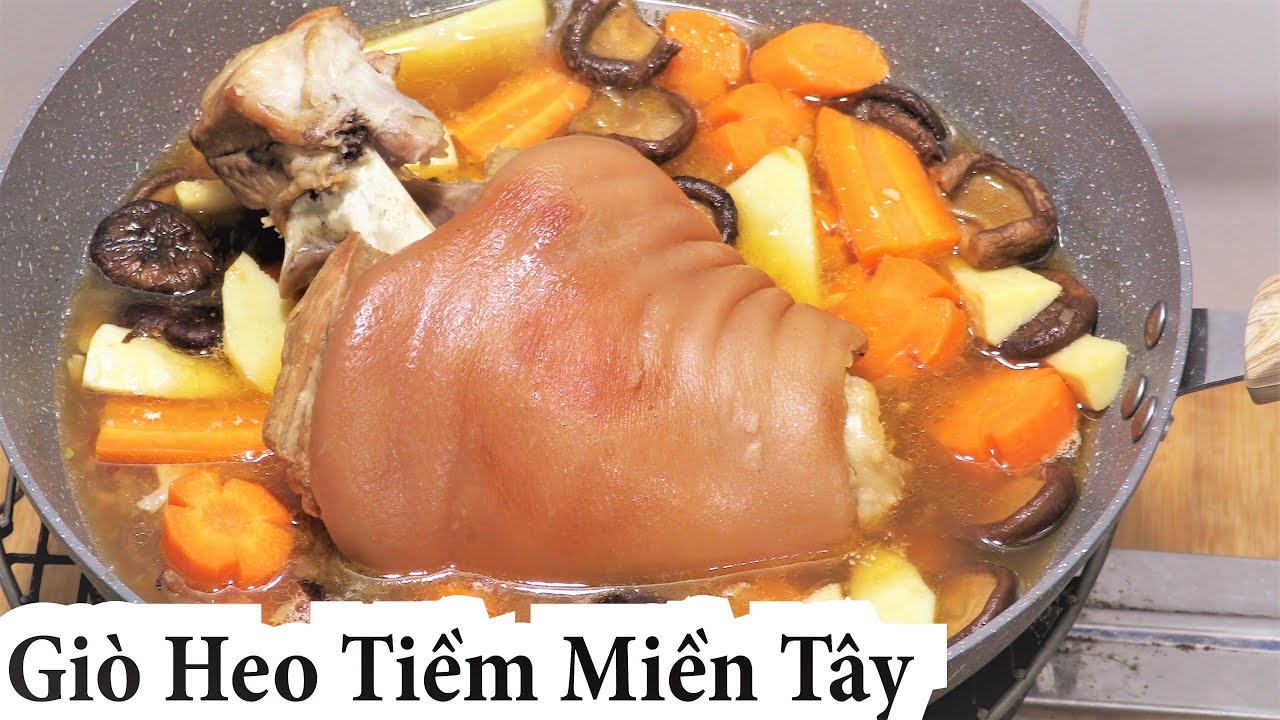 Hướng dẫn Cách nấu thịt đông chân giò – GIÒ HEO TIỀM nấm đông cô măng tươi món ngon Miền tây Vietnamese Food leg pork stew nqmt cook