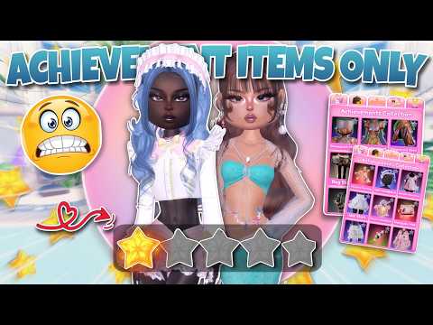 ONLY Using *ACHIEVEMENT ITEMS* In Dress To Impress!! (Roblox)