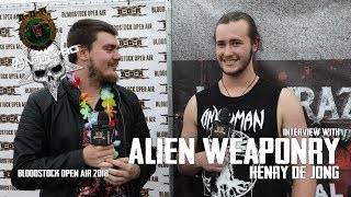 Interview with Henry De Jong of Alien Weaponry at Bloodstock Open Air 2018