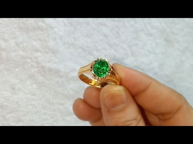 White and green stone circle design rose gold ring – Jhillmill Fashion  Jewellery