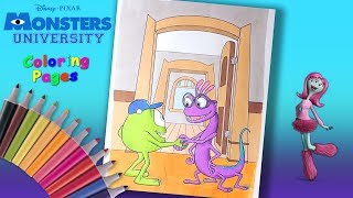 Monsters University coloring pages Mike Wazowski and Randall Boggs coloring