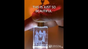 3d Crystal Keyring With Led