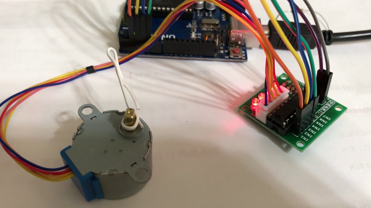 Arduino步進馬達實習範例 - YouTube
