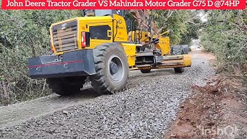 #Mahindra Motor Grader G75 VS John Deere Tractor attachment Grader .