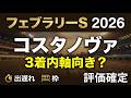 フェブラリーS2026｜コスタノヴァは3着内軸向き？出遅れと枠で評価確定