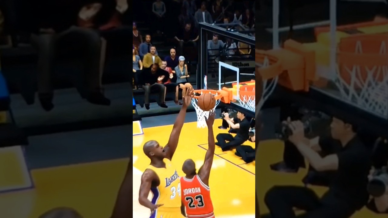 shaq big block on mj 😤😤😤 