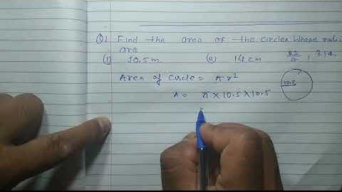 Find the area of the circle whose radii is  10.5