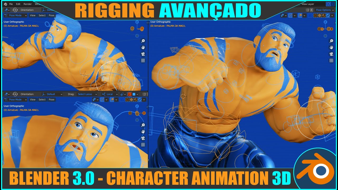 BLENDER 3.0 - RIGGING AVANÇADO | CURSO CHARACTER ANIMATION 3D