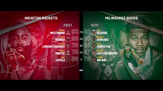 Houston rockets vs. milwaukee bucks ...