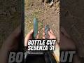 Bottle cut test of my Sebenza 31 aftr @hutsulscom leather board #knifeantelife #sebenza31 #myedc