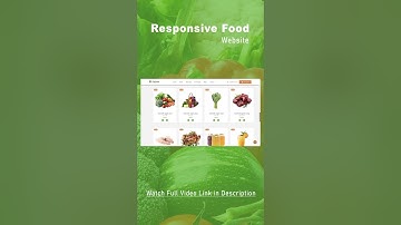 Complete Responsive Food / Restaurant Website Design Using HTML / CSS / JAVASCRIPT - From Scratch