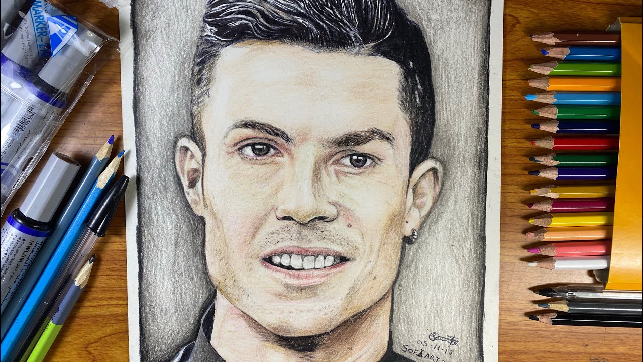 Drawing Cristiano Ronaldo / speed drawing / Sofi art drawing 