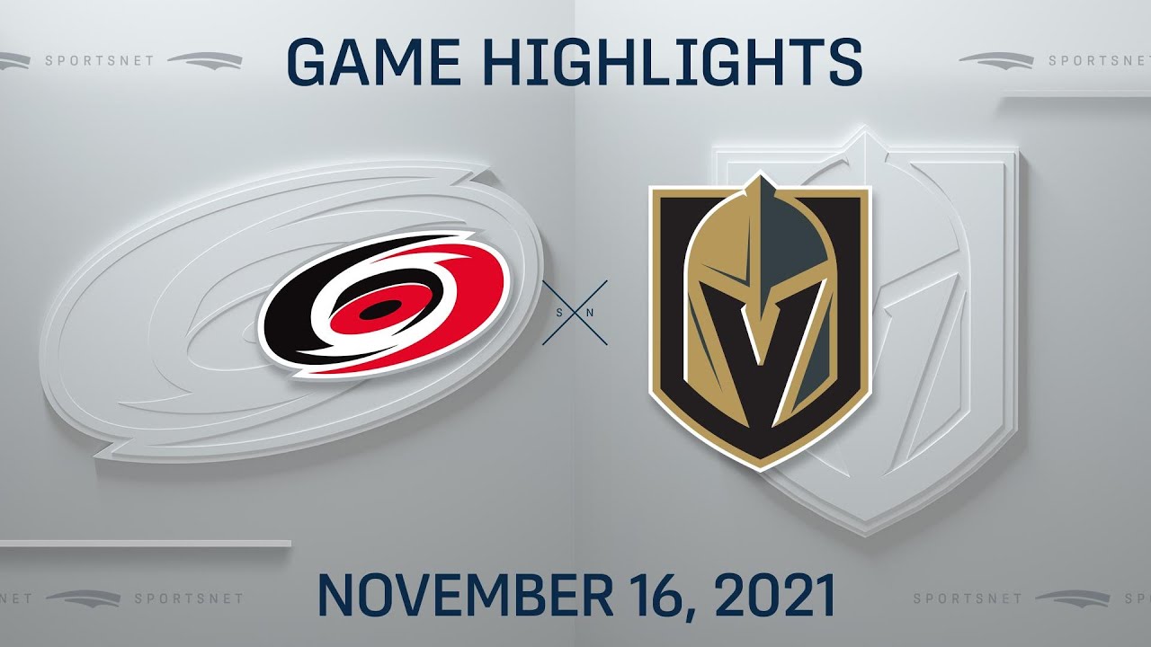 NHL Highlights | Hurricanes vs. Golden Knights - Nov. 16, 2021 - YouTube