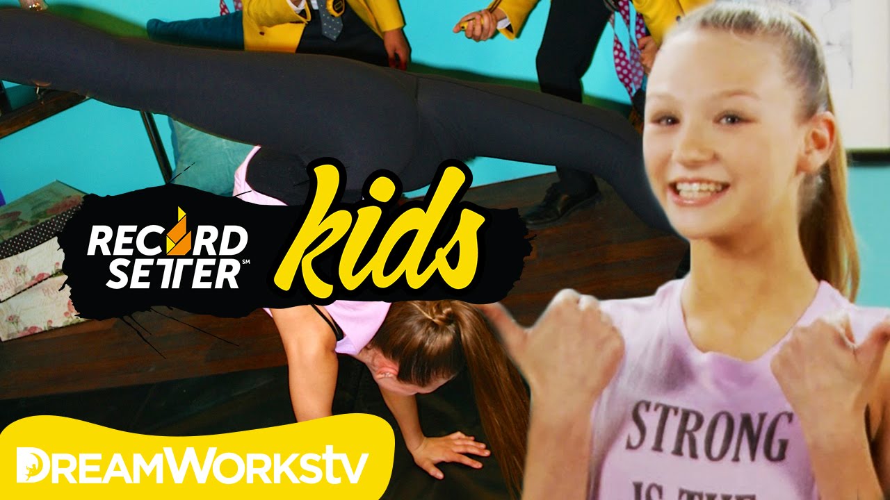 dreamworks vs pixar Autumn Miller's Extreme Back Walkover Challenge | RECORDSETTER KIDS